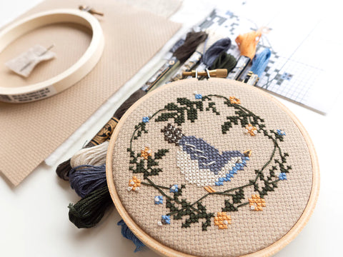 Spring Bird Cross Stitch Kit