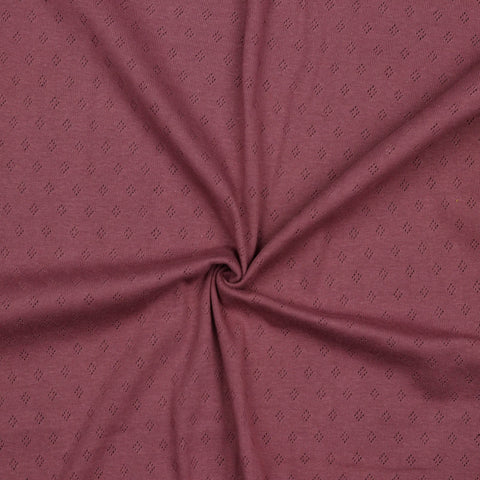 Cotton Pointoille Jersey Fabric - Mauve