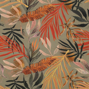 Tropical Leaves Cotton Canvas Fabric