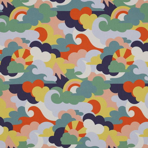 Softshell 3-Layer Outdoor Fabric  - Cloud Print