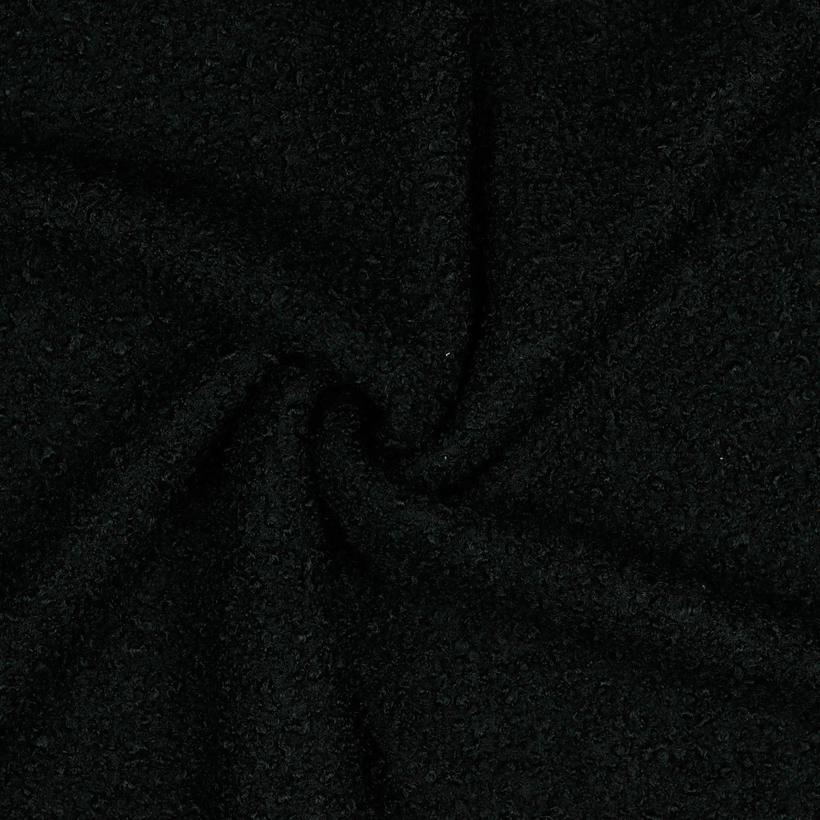 Boucle Polyester Fabric - Black