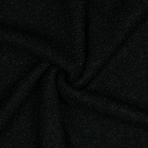 Boucle Polyester Fabric - Black