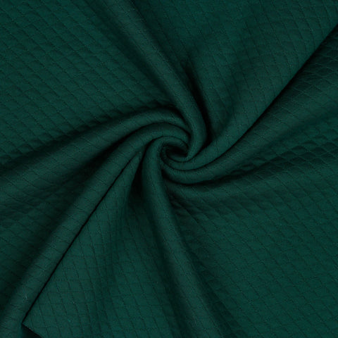 Quilted Cotton Poly Jersey Fabric - Dark Green