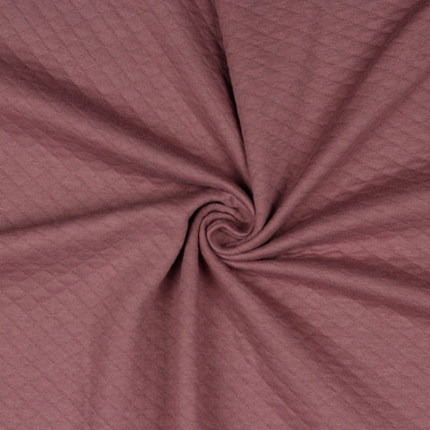 Quilted Cotton Poly Jersey Fabric - Old Blush