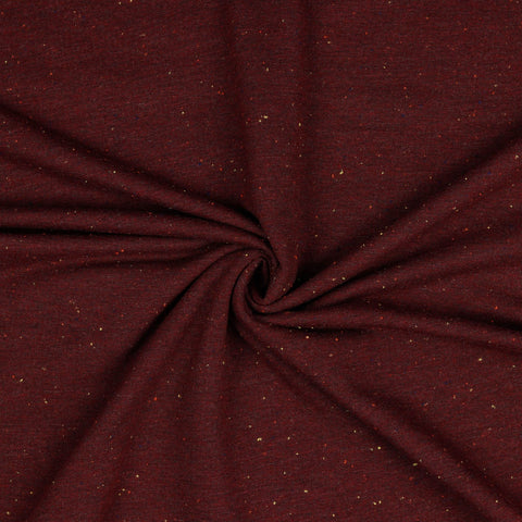 Cosy Colours Cotton Fleece Fabric - Bordeaux Melange
