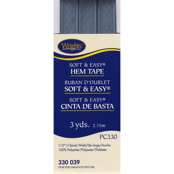 Wrights Soft & Easy Hem Tape Poly 1/2" 3yd