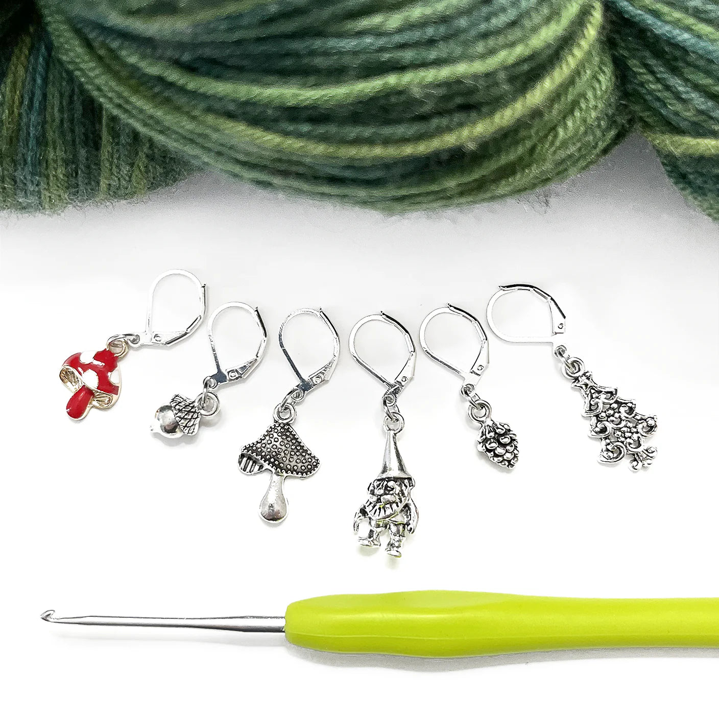 Woodland Gnome Locking Stitch Markers - 6pc