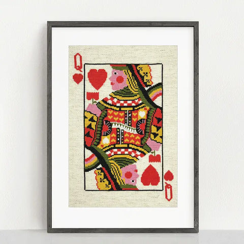 Lisa Congdon Queen of Hearts Cross Stitch Kit