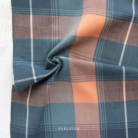 Arcade Woven Plaid Cotton Fabric - Midnight