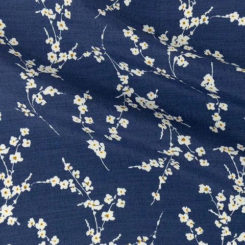 Margaret Blossoming Branches Rayon Fabric