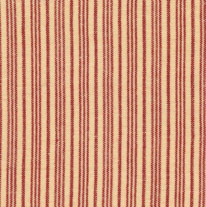 Homespun Mini Stripe Cotton Fabric - Cream Red