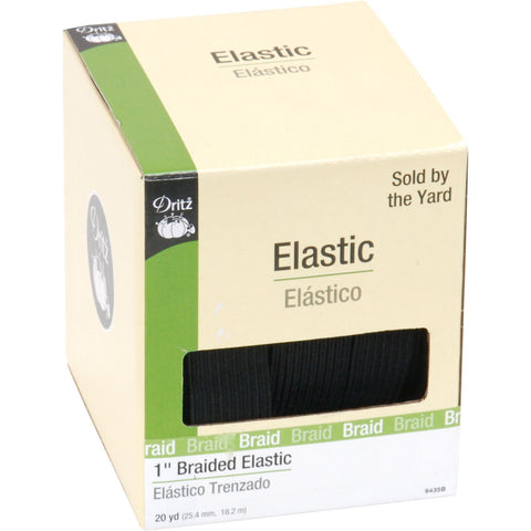 Dritz Braided Elastic 1" Black