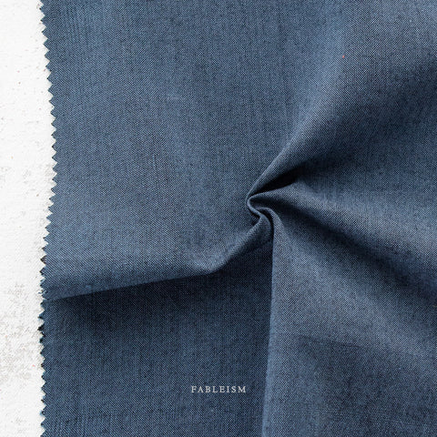 Everyday Chambray Nocturne Cotton Bamboo Fabric -Stardust