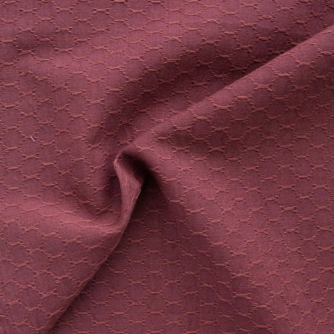 Forest Forage Honeycomb Cotton Fabric - Currant