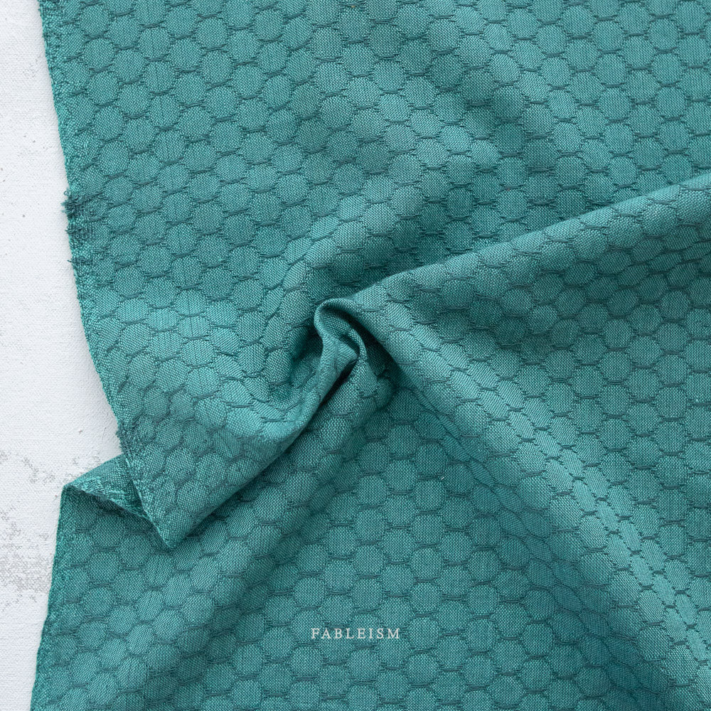 Forest Forage Honeycomb Cotton Fabric - Pond