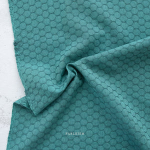 Forest Forage Honeycomb Cotton Fabric - Pond