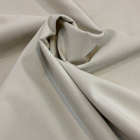 Faux Leather Fabric - Cream