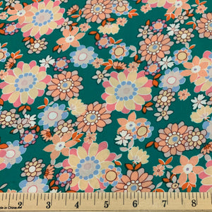 Groovy Floral Rayon Challis Fabric