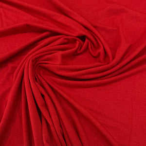 Bamboo Cotton Jersey Fabric - Real Red