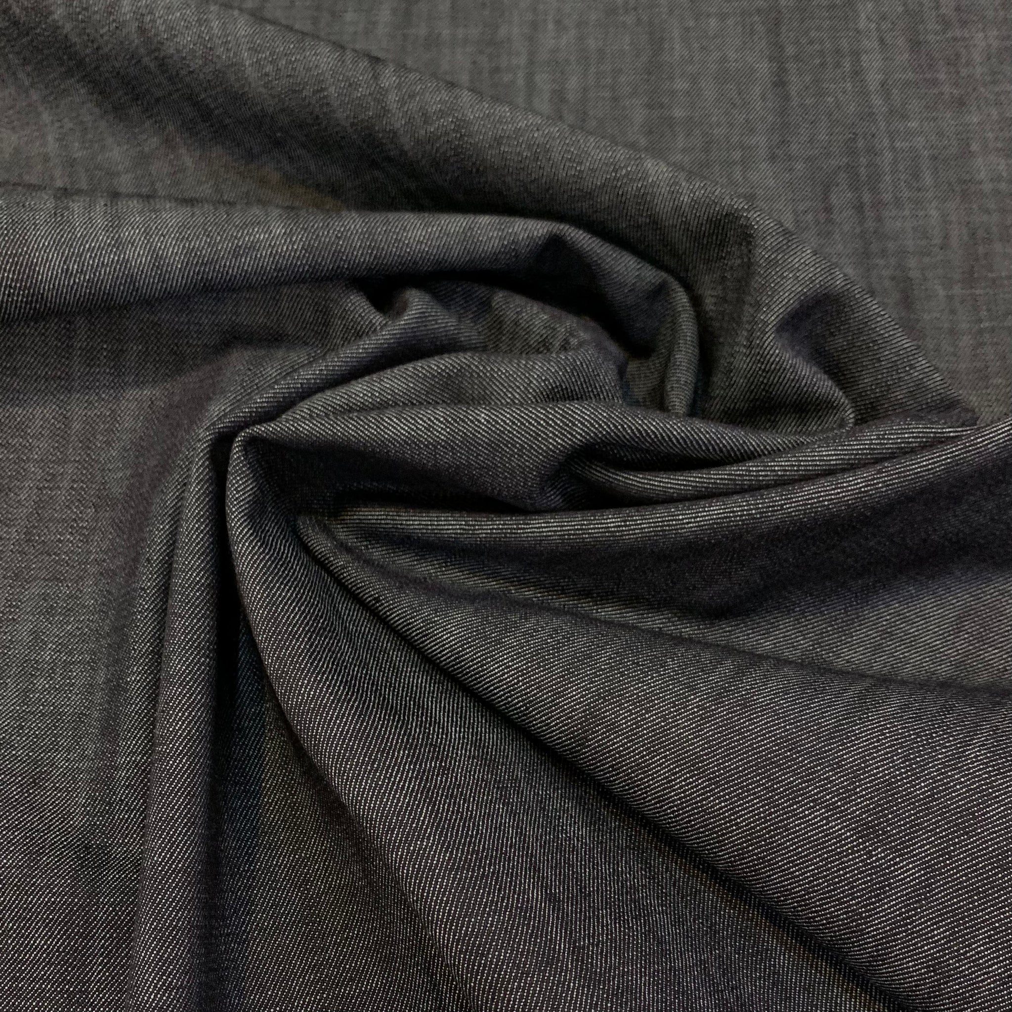 Stretch Denim Cotton Spandex Fabric - Washed Denim