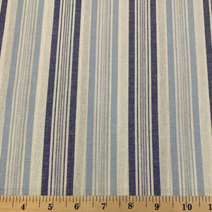 Yarn Dyed Cotton Woven Stripe - Blues
