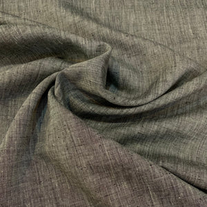 Two Tone Midweight Linen Fabric - Mint and Black