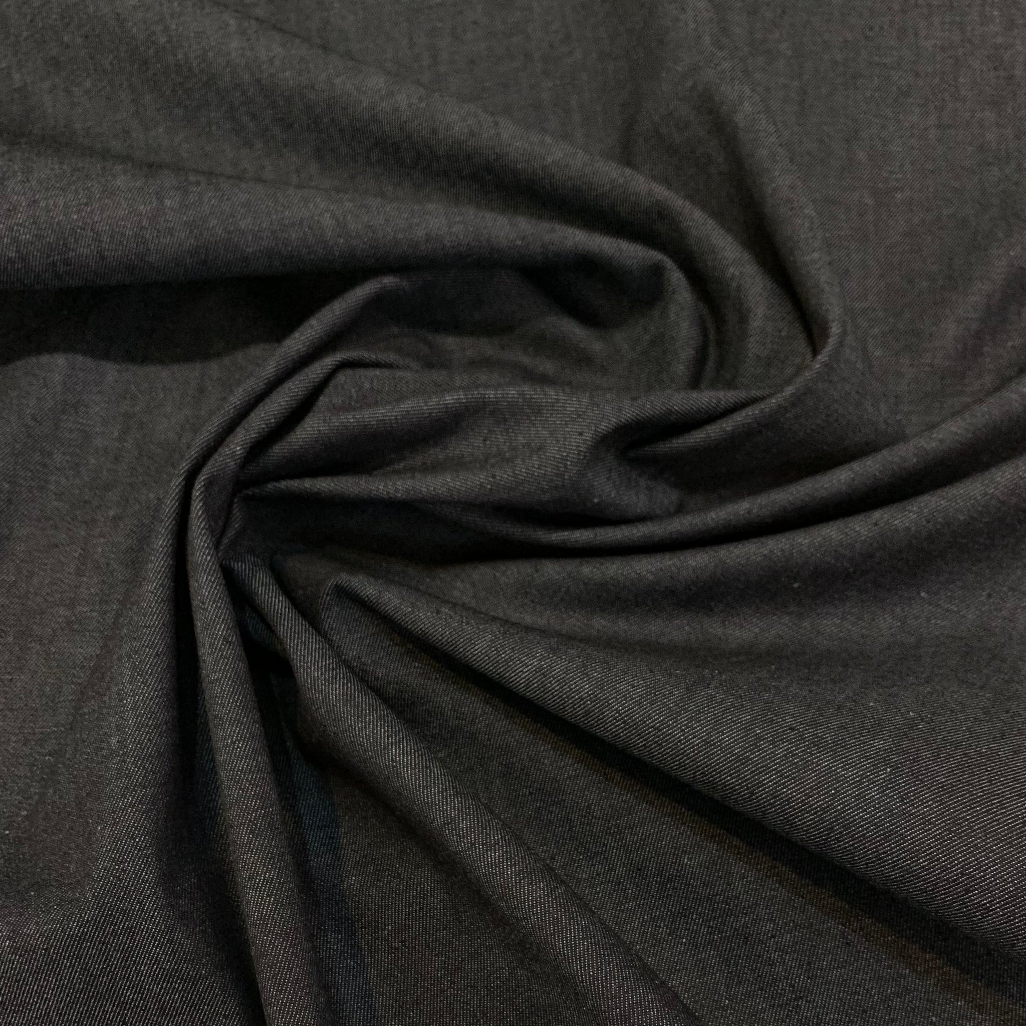 Stretch Denim Cotton Spandex Fabric - Dark Denim