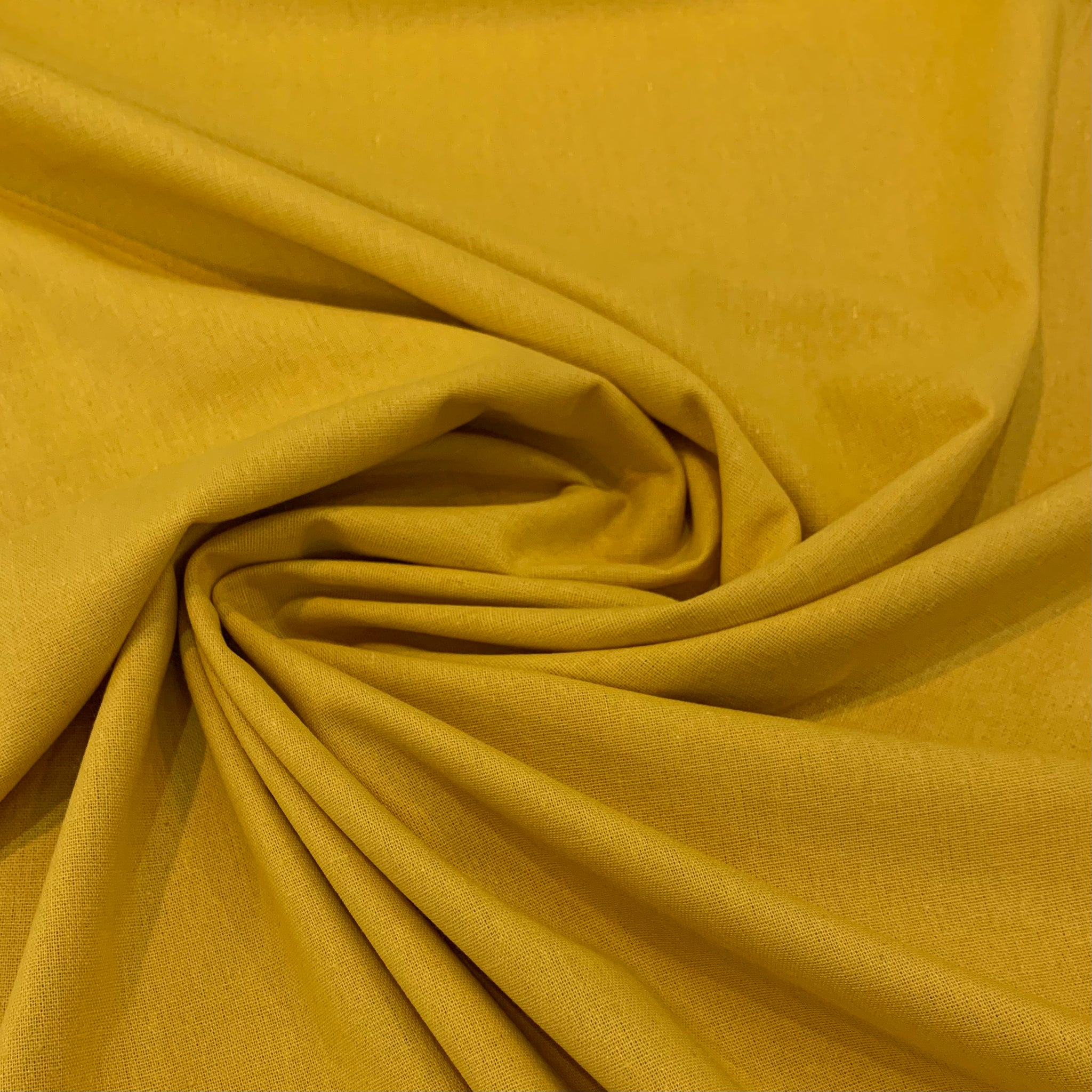 Woven Tencel Linen Rayon Fabric - Mustard