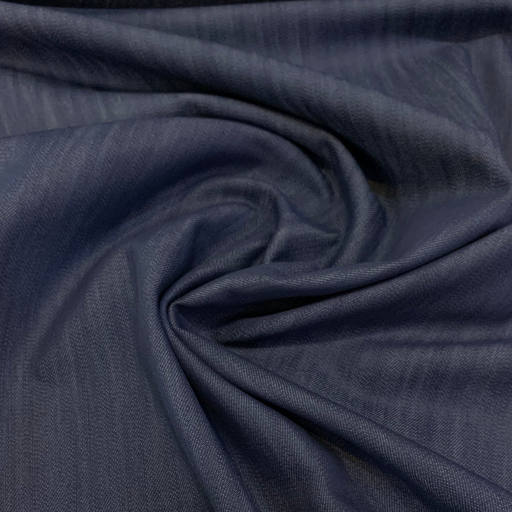 Stretch Denim Cotton Poly Spandex Fabric - True Blue