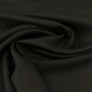 Mid Weight Linen Fabric - Black