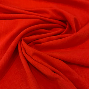 Woven Rayon Linen Fabric - Red