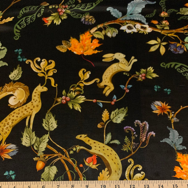 Magical Medieval Wonderland Lightweight Silk Charmeuse Fabric