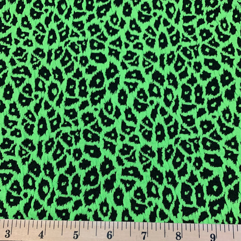 Cheetah Jacquard Knit Fabric - Neon Green