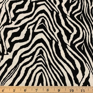 Zebra Stripe Double Brushed Poly Knit Fabric