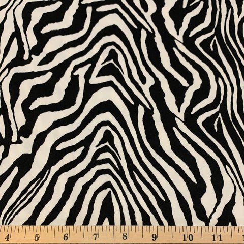 Zebra Stripe Double Brushed Poly Knit Fabric