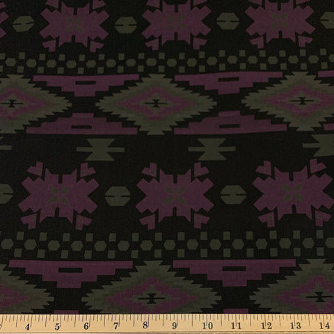 Aztec Print Stretch Twill Fabric