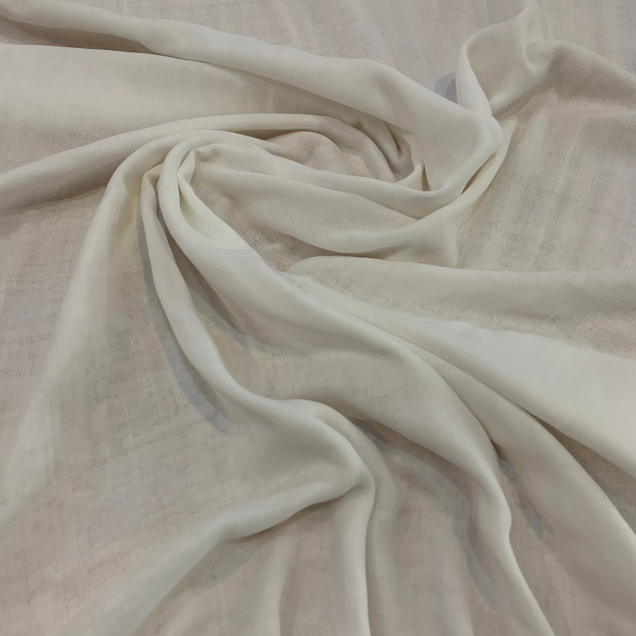 Loose Weave Cotton Double Gauze Fabric - Off White