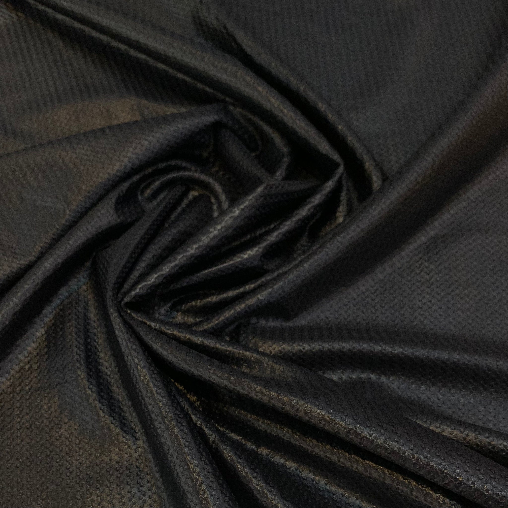 Tire Tread Nylon Spandex Jacquard Fabric - Black