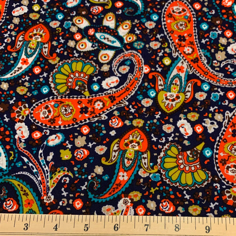 Paisley Rayon Challis Fabric