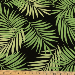 Rayon Challis Print Fabric - Palm Fronds