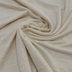 Slub Poodle Knit Rayon Poly Fabric - Ivory