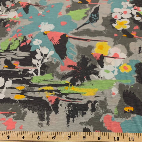 Mountain Mural T-Shirt Jersey Fabric