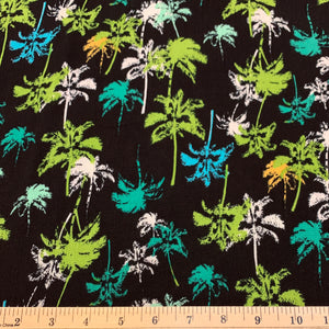 Palm Trees Rayon Crepon Fabric