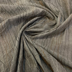 Pintuck Cotton Fabric - Charcoal