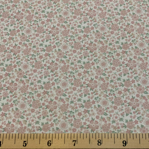 Pink Mini Floral Nylon Spandex Swimwear Fabric