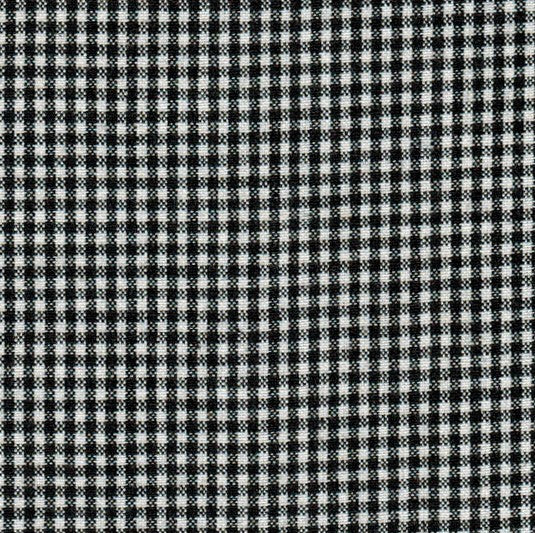 Picket Fence Mini Gingham Cotton Fabric - Black
