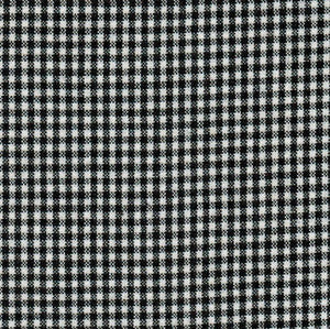 Picket Fence Mini Gingham Cotton Fabric - Black