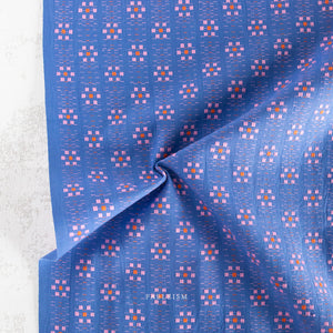 Swedish Holiday Karin Floral Cotton Fabric -Cobalt