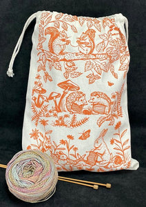 Woodland Creature Drawstring Project Bag