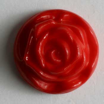 Red Rose Polyamide Button